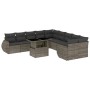 Set de sofás de jardín 11 pzas y cojines ratán sintético gris de , Conjuntos de jardín - Ref: Foro24-3268800, Precio: 763,24 ...