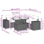 Set de muebles de jardín 6 pzas y cojines ratán sintético gris de , Conjuntos de jardín - Ref: Foro24-3269160, Precio: 427,51...