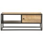 Mueble de TV puerta tallada madera de mango rugosa 90x55x36 cm de vidaXL, Mesas de centro - Ref: Foro24-320946, Precio: 183,4...