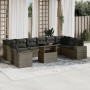 Set de sofás de jardín 11 pzas y cojines ratán sintético gris de , Conjuntos de jardín - Ref: Foro24-3269410, Precio: 710,02 ...