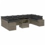 Set de sofás de jardín 11 pzas y cojines ratán sintético gris de , Conjuntos de jardín - Ref: Foro24-3269410, Precio: 710,02 ...