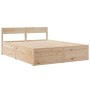 Estructura de cama con cajones madera maciza de pino 160x200 cm de , Camas y somieres - Ref: Foro24-3282342, Precio: 283,22 €...