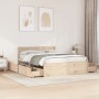 Estructura de cama con cajones madera maciza de pino 160x200 cm de , Camas y somieres - Ref: Foro24-3282342, Precio: 283,22 €...