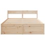 Estructura de cama con cajones madera maciza de pino 160x200 cm de , Camas y somieres - Ref: Foro24-3282342, Precio: 283,22 €...