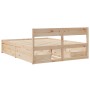 Estructura de cama con cajones madera maciza de pino 160x200 cm de , Camas y somieres - Ref: Foro24-3282342, Precio: 283,22 €...
