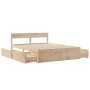 Estructura de cama con cajones madera maciza de pino 160x200 cm de , Camas y somieres - Ref: Foro24-3282342, Precio: 283,22 €...