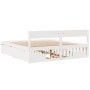 Estructura de cama con cajones madera maciza de pino 200x200 cm de , Camas y somieres - Ref: Foro24-3282337, Precio: 365,35 €...