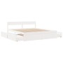 Estructura de cama con cajones madera maciza de pino 200x200 cm de , Camas y somieres - Ref: Foro24-3282337, Precio: 365,35 €...