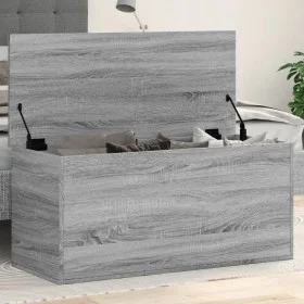 Caja de almacenaje madera ingeniería gris Sonoma 100x42x46 cm de , Baúles de almacenamiento - Ref: Foro24-840665, Precio: 91,...
