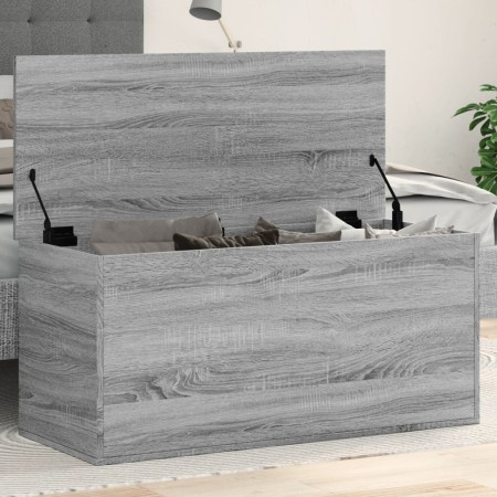 Caja de almacenaje madera ingeniería gris Sonoma 100x42x46 cm de , Baúles de almacenamiento - Ref: Foro24-840665, Precio: 93,...