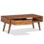 Mesa de centro con cajón tallado madera maciza 100x50x40 cm en Mesas de centro | Comprar online en Foru.es