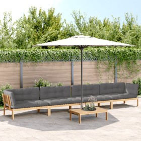 Set de sofás de palets de jardín y cojines 5 pzas madera acacia de , Sofás de exterior - Ref: Foro24-3209380, Precio: 858,76 ...