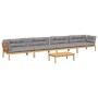 Set de sofás de palets de jardín y cojines 5 pzas madera acacia de , Sofás de exterior - Ref: Foro24-3209380, Precio: 858,76 ...