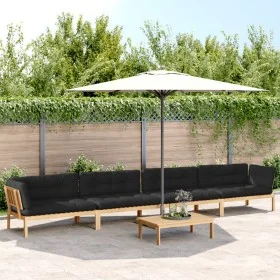 Set de sofás de palets de jardín y cojines 5 pzas madera acacia by , Outdoor sofas - Ref: Foro24-3209382, Price: 845,91 €, Di...