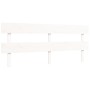 Estructura cama de matrimonio con cabecero madera maciza blanco de vidaXL, Camas y somieres - Ref: Foro24-3195107, Precio: 15...