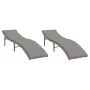 Tumbonas con cojines 2 unidades ratán sintético beige de , Tumbonas - Ref: Foro24-3277305, Precio: 249,76 €, Descuento: %
