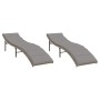 Tumbonas con cojines 2 unidades ratán sintético beige de , Tumbonas - Ref: Foro24-3277305, Precio: 194,70 €, Descuento: %