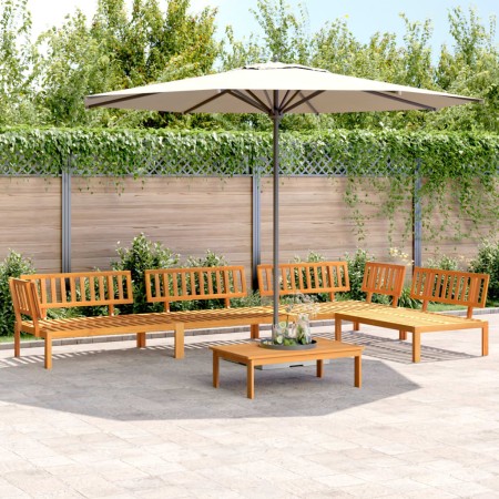 Set de sofás de palets de jardín 5 pzas madera maciza de acacia de , Sofás de exterior - Ref: Foro24-3209438, Precio: 626,47 ...