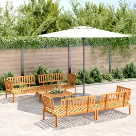Set de sofás de palets de jardín 5 pzas madera maciza de acacia de , Sofás de exterior - Ref: Foro24-3209444, Precio: 635,73 ...