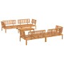 Set de sofás de palets de jardín 5 pzas madera maciza de acacia de , Sofás de exterior - Ref: Foro24-3209444, Precio: 677,62 ...