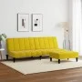 Sofá cama de 2 plazas con taburete terciopelo amarillo de , Sofás - Ref: Foro24-3258096, Precio: 298,79 €, Descuento: %