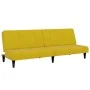 Sofá cama de 2 plazas con taburete terciopelo amarillo de , Sofás - Ref: Foro24-3258096, Precio: 298,79 €, Descuento: %