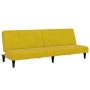 Sofá cama de 2 plazas con taburete terciopelo amarillo de , Sofás - Ref: Foro24-3258096, Precio: 288,63 €, Descuento: %