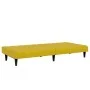 Sofá cama de 2 plazas con taburete terciopelo amarillo de , Sofás - Ref: Foro24-3258096, Precio: 298,79 €, Descuento: %