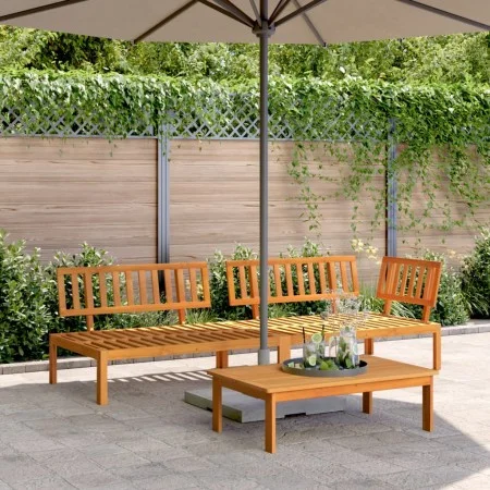 Set de sofás de palets de jardín 3 pzas madera maciza de acacia de , Sofás de exterior - Ref: Foro24-3209427, Precio: 323,19 ...