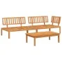 Set de sofás de palets de jardín 3 pzas madera maciza de acacia de , Sofás de exterior - Ref: Foro24-3209427, Precio: 323,19 ...