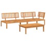 Set de sofás de palets de jardín 3 pzas madera maciza de acacia de , Sofás de exterior - Ref: Foro24-3209427, Precio: 335,55 ...