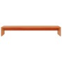 Soporte de monitor madera maciza pino marrón cera 100x27x15 cm de , Bases y elevadores para ordenadores - Ref: Foro24-847165,...