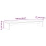 Soporte de monitor madera maciza pino marrón cera 100x27x15 cm de , Bases y elevadores para ordenadores - Ref: Foro24-847165,...