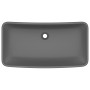 Lavabo de lujo de cerámica rectangular gris oscuro mate 71x38cm de vidaXL, Lavabos - Ref: Foro24-146961, Precio: 102,79 €, De...