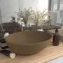 Luxury oval matte cream ceramic washbasin 40x33 cm by vidaXL, Sinks - Ref: Foro24-146930, Price: 47,80 €, Discount: %