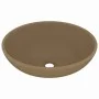 Luxuriöses ovales Waschbecken aus mattcremefarbener Keramik, 40 x 33 cm von vidaXL, Sinkt - Ref: Foro24-146930, Preis: 47,80 ...