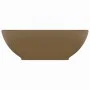 Luxury oval matte cream ceramic washbasin 40x33 cm by vidaXL, Sinks - Ref: Foro24-146930, Price: 47,80 €, Discount: %