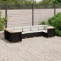 Set de sofás de jardín 7 pzas con cojines ratán sintético negro de , Conjuntos de jardín - Ref: Foro24-3261971, Precio: 536,4...