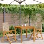 Sillas de jardín 2 uds madera maciza de acacia ratán PE beige de , Sillas de jardín - Ref: Foro24-367653, Precio: 169,23 €, D...