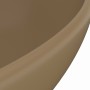 Lavabo de lujo ovalado cerámica crema mate 40x33 cm de vidaXL, Lavabos - Ref: Foro24-146930, Precio: 56,62 €, Descuento: %