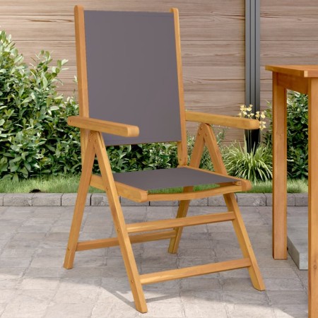 Sillas de jardín 2 uds madera maciza acacia y tela antracita de , Sillas de jardín - Ref: Foro24-367658, Precio: 154,52 €, De...