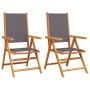 Sillas de jardín 2 uds madera maciza acacia y tela antracita de , Sillas de jardín - Ref: Foro24-367658, Precio: 154,52 €, De...