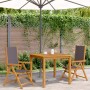 Sillas de jardín 2 uds madera maciza acacia y tela antracita de , Sillas de jardín - Ref: Foro24-367658, Precio: 154,52 €, De...