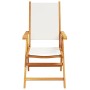 Sillas jardín reclinables 6 uds tela madera maciza blanco crema de , Sillas de jardín - Ref: Foro24-3214539, Precio: 442,52 €...