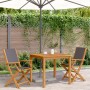Sillas de jardín 2 uds madera maciza acacia y tela antracita de , Sillas de jardín - Ref: Foro24-367670, Precio: 115,17 €, De...