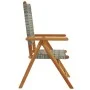Sillas de jardín reclinables 6 uds ratán PE madera maciza gris de , Sillas de jardín - Ref: Foro24-3214524, Precio: 445,85 €,...