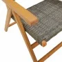 Sillas de jardín reclinables 6 uds ratán PE madera maciza gris de , Sillas de jardín - Ref: Foro24-3214524, Precio: 445,85 €,...