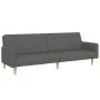 Sofá cama de 2 plazas con taburete tela gris oscuro de , Sofás - Ref: Foro24-3258089, Precio: 341,64 €, Descuento: %