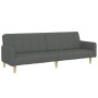 Sofá cama de 2 plazas con taburete tela gris oscuro de , Sofás - Ref: Foro24-3258089, Precio: 347,38 €, Descuento: %
