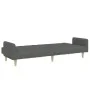 Sofá cama de 2 plazas con taburete tela gris oscuro de , Sofás - Ref: Foro24-3258089, Precio: 341,64 €, Descuento: %